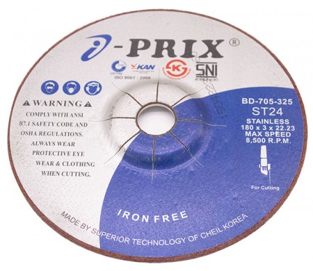 ĐÁ MÀI INOX IPRIX ST24 180 X 3.0 X 22.23MM